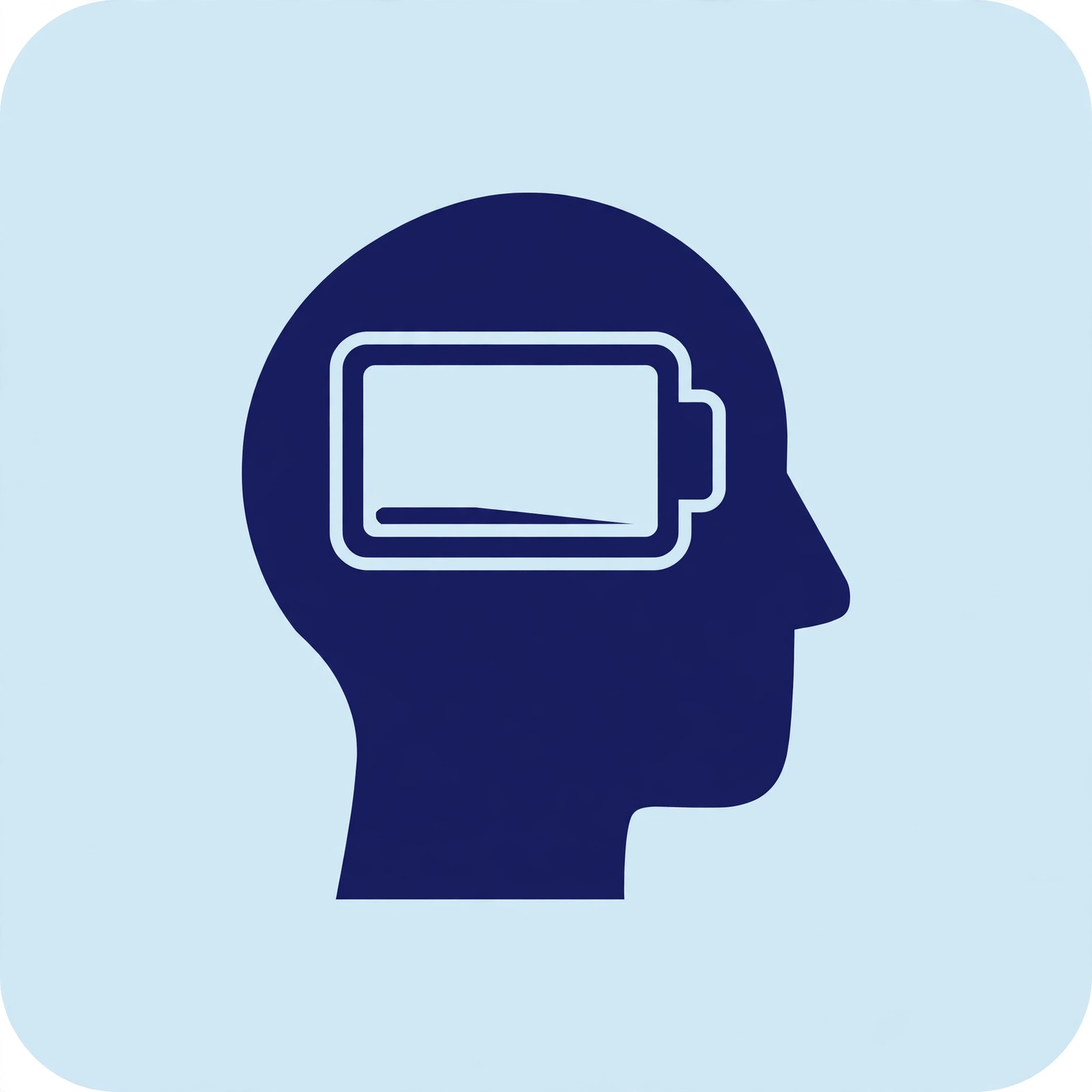 Mental exhaustion icon