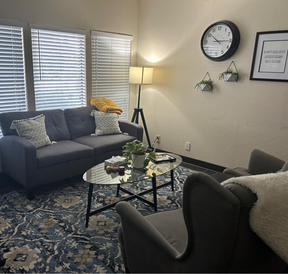Fremont therapy office seating area